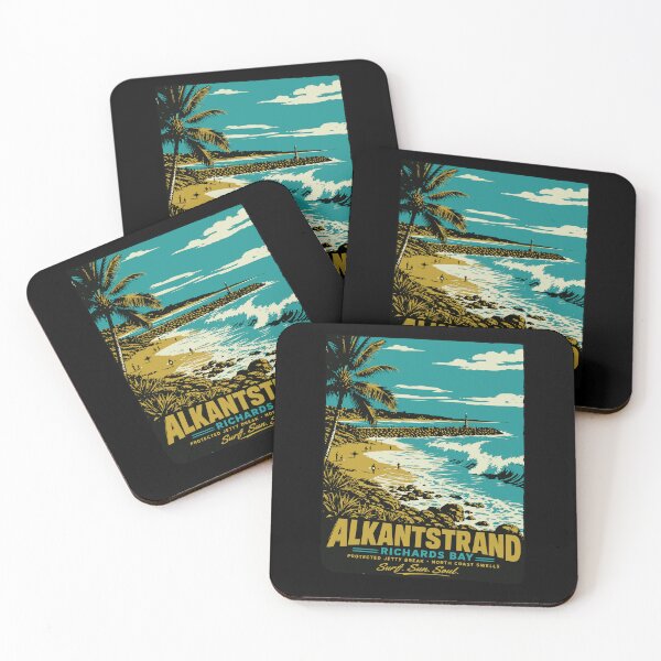 Item preview, Alkantstrand Richards Bay Surf Beach Retro Art designed and sold by d247.