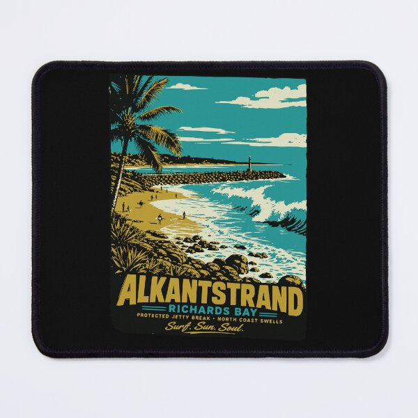 Item preview, Alkantstrand Richards Bay Surf Beach Retro Art designed and sold by d247.