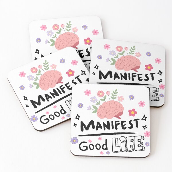 Item preview, Cute positive manifestation quote floral design element  designed and sold by AESTHETIC-FLAIR.