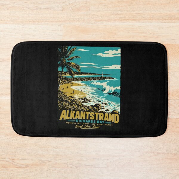 Item preview, Alkantstrand Richards Bay Surf Beach Retro Art designed and sold by d247.