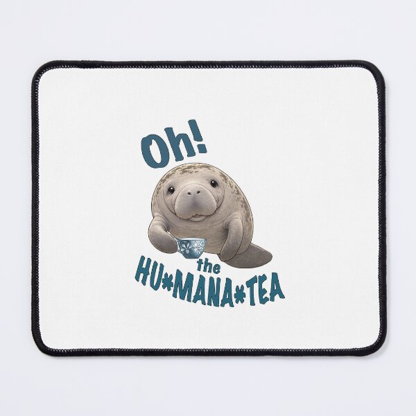 Item preview, Oh! the HU*MANA*TEA Funny Pun Manatee Teacup cute animal design designed and sold by 13Moons.