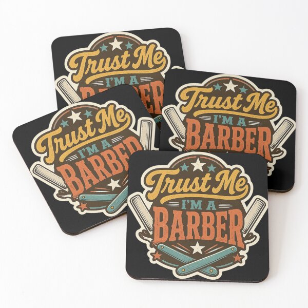 Item preview, Retro Bold Trust Me I'm A Barber Vintage Badge designed and sold by Barber MD Culture.