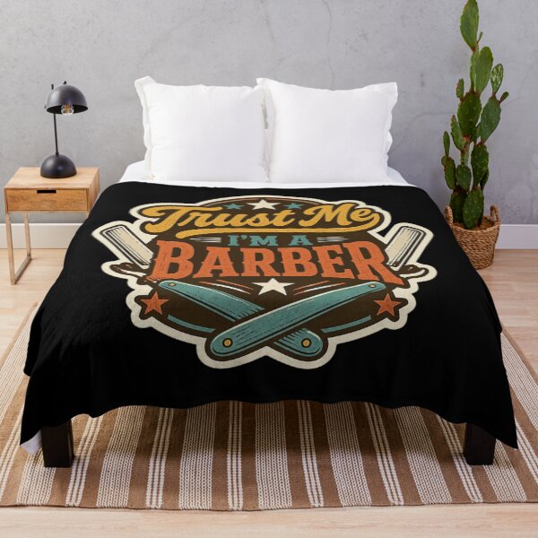 Item preview, Retro Bold Trust Me I'm A Barber Vintage Badge designed and sold by Barber MD Culture.