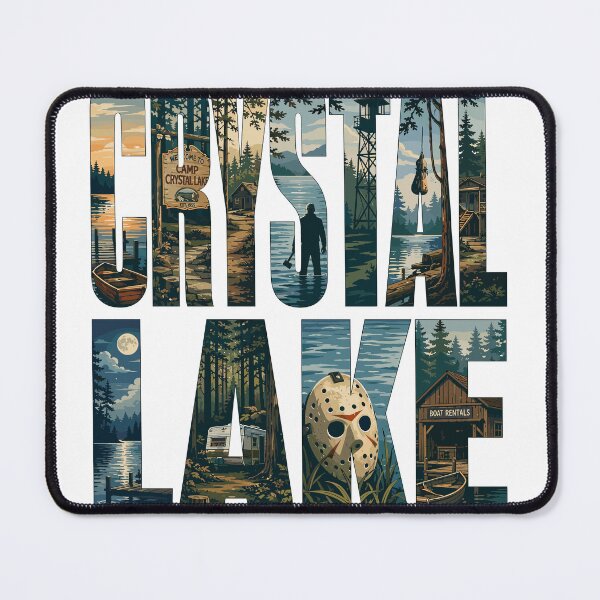 Item preview, Crystal Lake Vintage Travel Poster | Retro Summer Camp Horror Tribute designed and sold by Coldink.