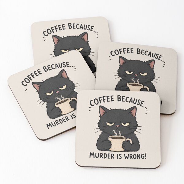Item preview, Coffee Because Murder Wrong designed and sold by MonkiFlipp.