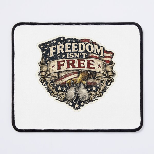 Item preview, 251 Anniversary of the USA - Freedom Isn't Free – Vintage Patriotic USA Sticker designed and sold by Collins Design.