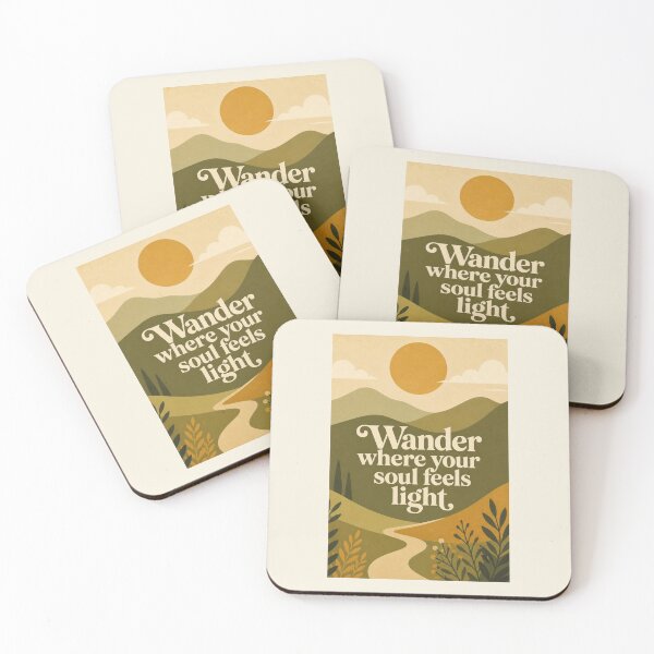 Item preview, Wander Where Your Soul Feels Light – Retro Boho Travel Poster designed and sold by Cerys-GS.