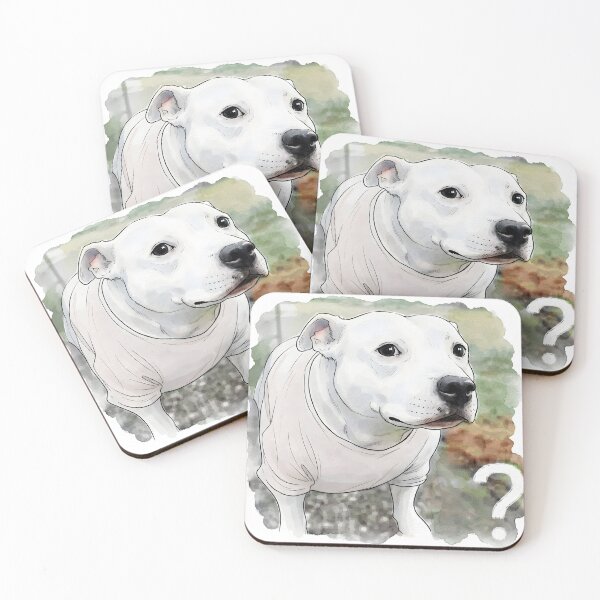 Item preview, Pitbull in meme clothes designed and sold by Sommer Studio Designs.