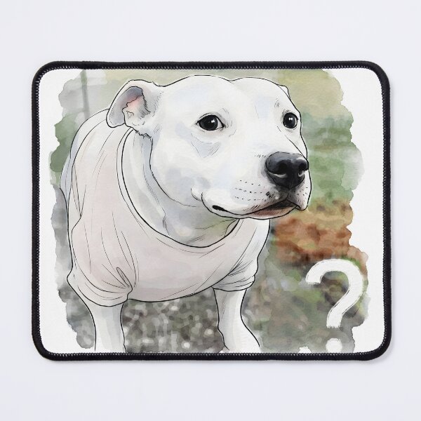 Item preview, Pitbull in meme clothes designed and sold by Sommer Studio Designs.