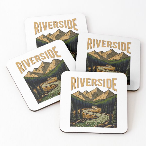 Item preview, Riverside Mountain Landscape Vintage designed and sold by ReginaSeidman.