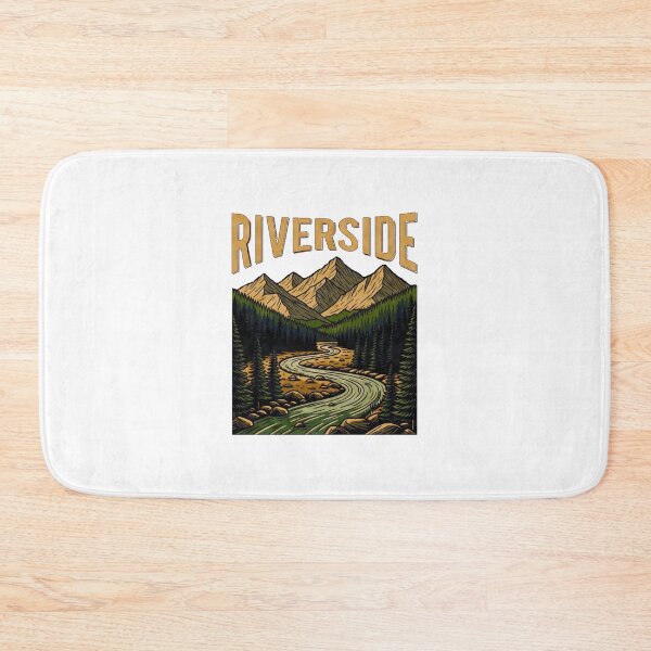Item preview, Riverside Mountain Landscape Vintage designed and sold by ReginaSeidman.