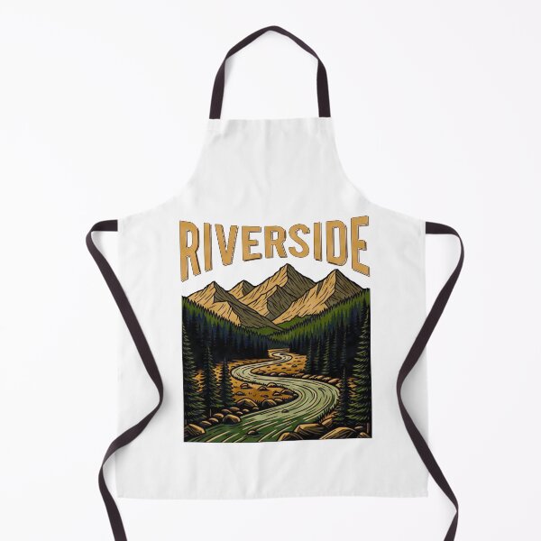 Item preview, Riverside Mountain Landscape Vintage designed and sold by ReginaSeidman.