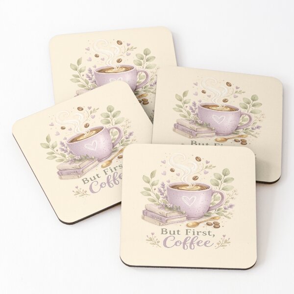 Item preview, But First, Coffee | Cozy Lavender Watercolor Coffee Mug | Cottagecore Coffee Lover Gift designed and sold by NovaNest  Studio.