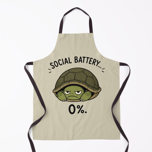 Item preview, Social Battery 0 Funny Turtle designed and sold by MonkiFlipp.