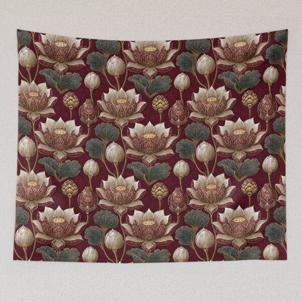 Item preview, Radiant Lotus Floral  - Flower Garden Pattern - Christmas Gifts For Boyfriend designed and sold by RoyalStarsPatts.