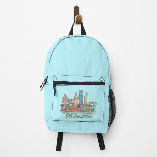 Item preview, Miami Florida Skyline Art Print Retro Beach Souvenir & Airbnb Decor designed and sold by 21 Tulips.