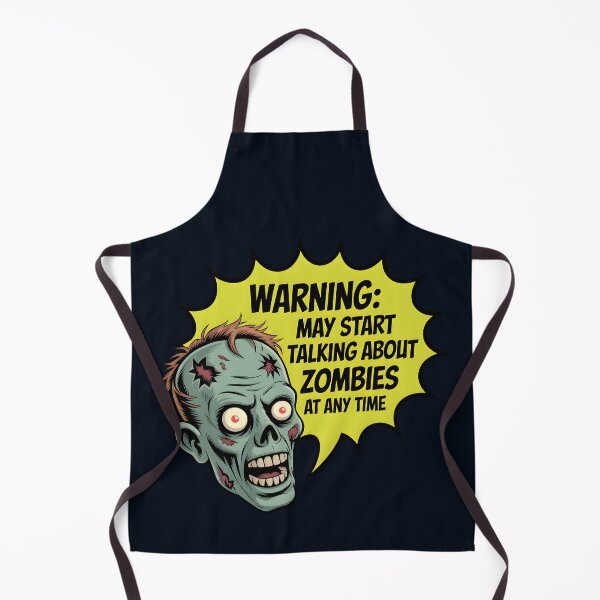Item preview, Warning: May Start Talking About Zombies at Any Time – Funny Halloween Zombie Design designed and sold by Jollys-ArtShop.