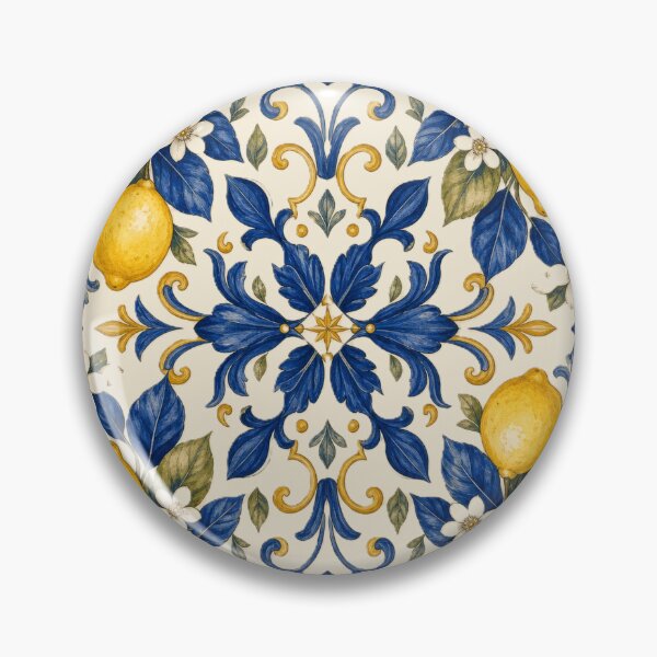 Item preview, Mediterranean Lemon Tile Garden   designed and sold by PixelToPress.