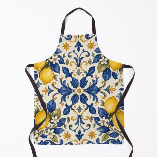 Item preview, Mediterranean Lemon Tile Garden designed and sold by PixelToPress.