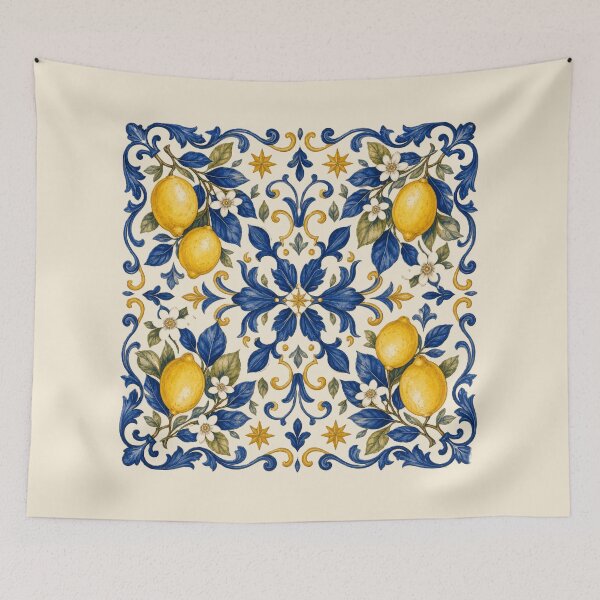Item preview, Mediterranean Lemon Tile Garden   designed and sold by PixelToPress.