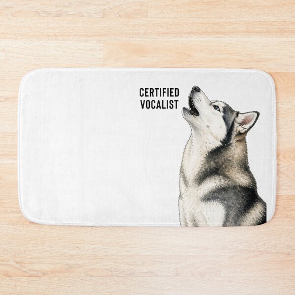 Item preview, Certified Vocalist Husky | Funny Watercolor Dog Illustration designed and sold by PAPIRO SIGLO XXI.