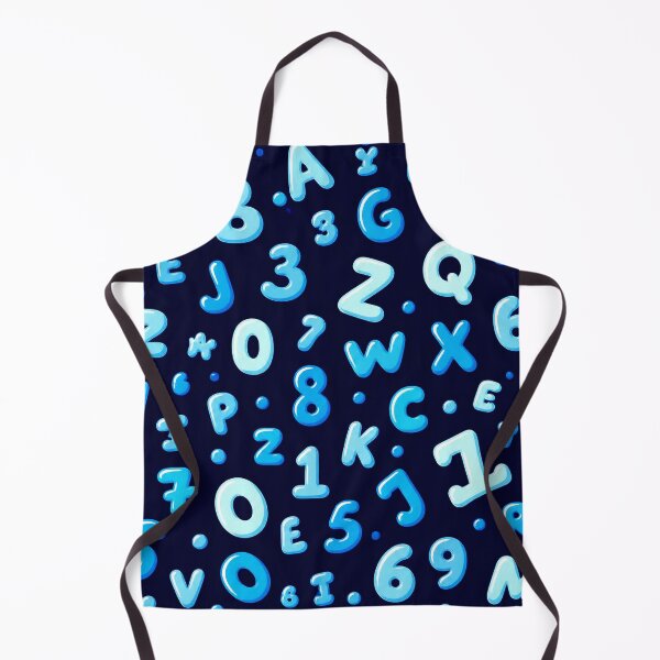 Item preview, Blue Alphabet & Numbers – Cool Bubble Typography Pattern designed and sold by IMuDesigner.