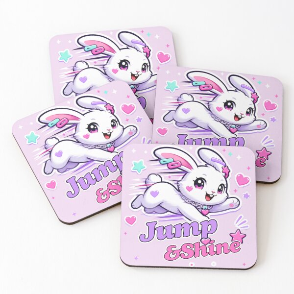 Item preview, Jump and Shine Kawaii Bunny Pastel Y2K  designed and sold by inkaylindesign.