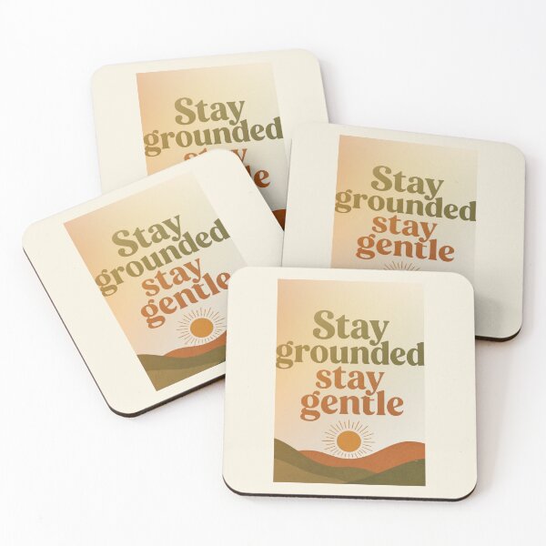 Item preview, Stay Grounded Stay Gentle – Retro Boho Motivational Poster designed and sold by Cerys-GS.