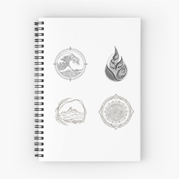 Item preview, Ancient Elemental Spirits - 4 Elements Sacred Geometry Graphic designed and sold by Pace & Layer.