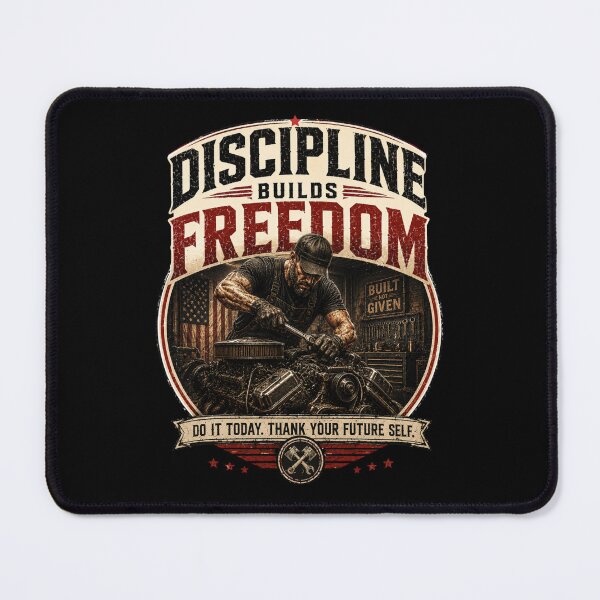 Item preview, Discipline Builds Freedom - Vintage Mechanic Motivation T-Shirt designed and sold by DomKo10.