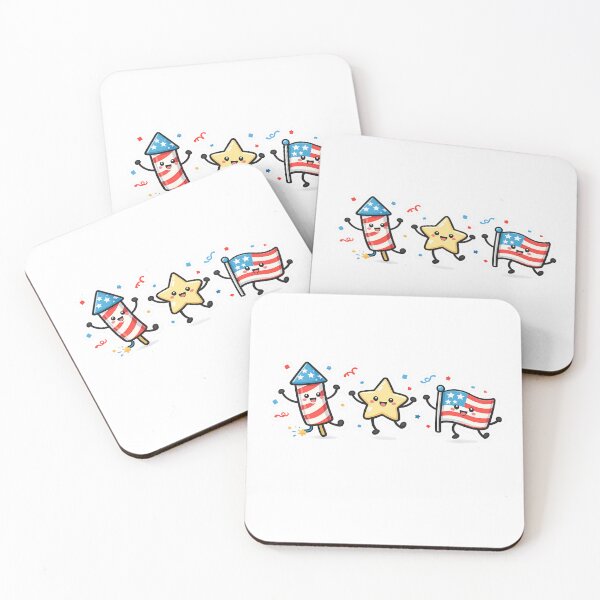Item preview, Cute Fourth of July , Kawaii Firework Flag Star Shirt Design, Patriotic Cartoon Graphic, Independence Day Sublimation designed and sold by Gremlin Hours.