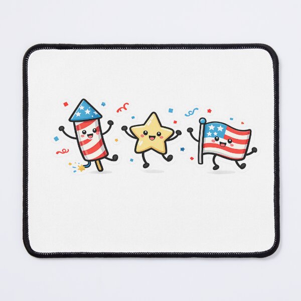 Item preview, Cute Fourth of July , Kawaii Firework Flag Star Shirt Design, Patriotic Cartoon Graphic, Independence Day Sublimation designed and sold by Gremlin Hours.