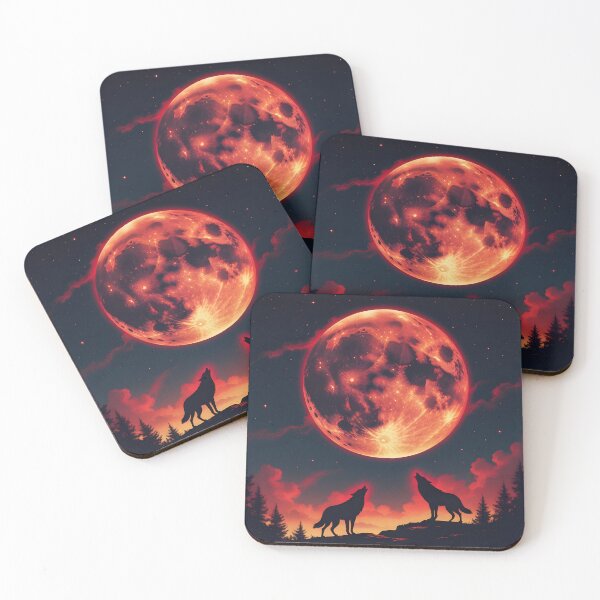 Item preview, Blood Moon Eclipse Silhouette - Celestial Night Sky designed and sold by nuwanari.