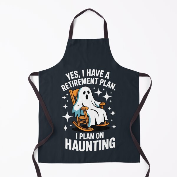 Item preview, Yes, I Have a Retirement Plan. I Plan on Haunting – Funny Halloween Ghost Design designed and sold by Jollys-ArtShop.