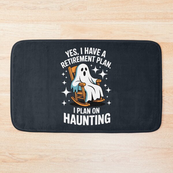 Item preview, Yes, I Have a Retirement Plan. I Plan on Haunting – Funny Halloween Ghost Design designed and sold by Jollys-ArtShop.