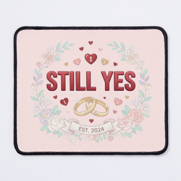Item preview, Romantic Still Yes Marriage Anniversary Tee Sticker gifts designed and sold by Love & Papercraft ⭐️⭐️⭐️.