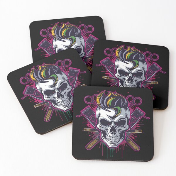 Item preview, Neon Cyberpunk Barber Skull Hair Clippers Art designed and sold by Barber MD Culture.