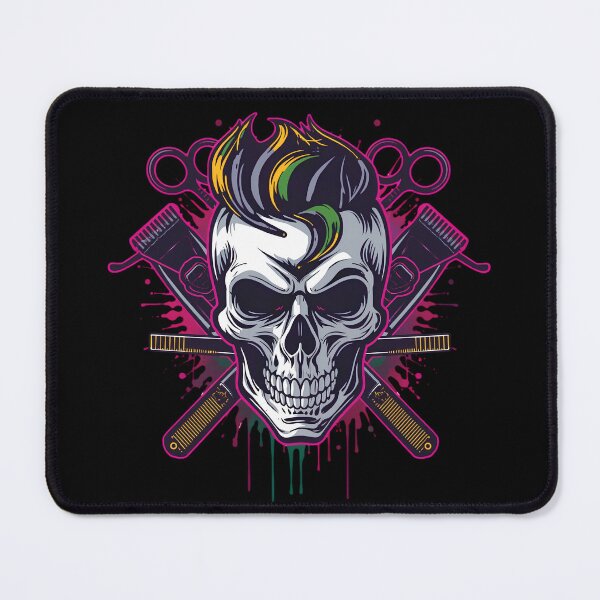 Item preview, Neon Cyberpunk Barber Skull Hair Clippers Art designed and sold by Barber MD Culture.