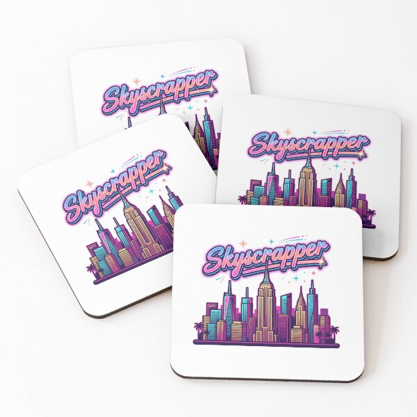 Item preview, Skyscraper Neon City Sticker - Colorful Urban Skyline Design designed and sold by venus-st.