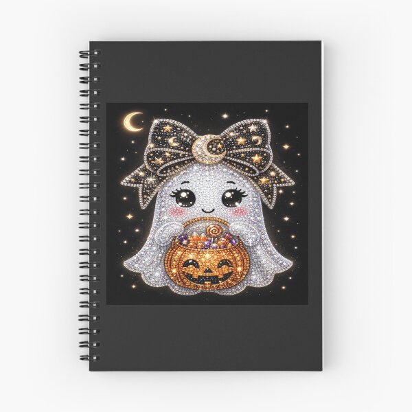 Item preview, Sparkly Trick-or-Treat Ghost for Kawaii Fans designed and sold by POD DYNASTY | Original Print On Demand T-Shirt Graphics.