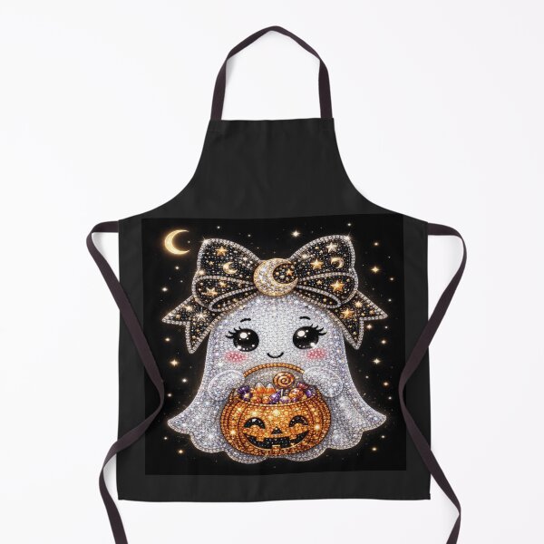 Item preview, Sparkly Trick-or-Treat Ghost for Kawaii Fans designed and sold by POD DYNASTY | Original Print On Demand T-Shirt Graphics.