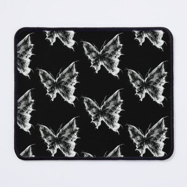 Item preview, Ethereal Smoke Butterfly Tattoo | Dark Coquette Gothic Ink Butterfly | Minimalist Black Fantasy Art designed and sold by LuxeBuzz.