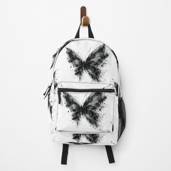 Item preview, Ethereal Smoke Butterfly Tattoo | Dark Coquette Gothic Ink Butterfly | Minimalist Black Fantasy Art designed and sold by LuxeBuzz.