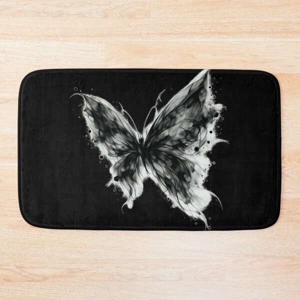 Item preview, Ethereal Smoke Butterfly Tattoo | Dark Coquette Gothic Ink Butterfly | Minimalist Black Fantasy Art designed and sold by LuxeBuzz.