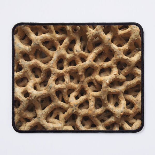 Item preview, The Pretzel Lattice – Abstract Organic 3D Texture Art Print designed and sold by Rewolucja.