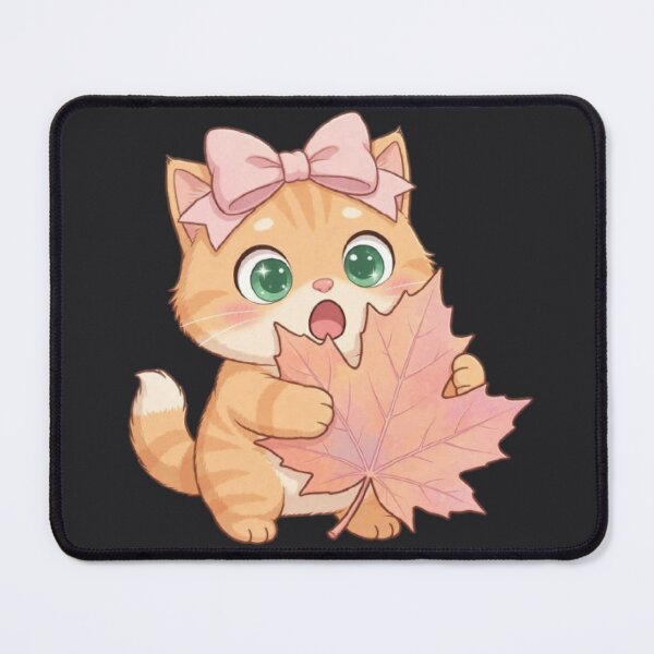 Item preview, Cute Surprised Autumn Leaf Cat Fall designed and sold by Luna's World .