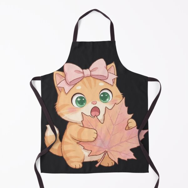 Item preview, Cute Surprised Autumn Leaf Cat Fall designed and sold by Moody Vibes Studio.