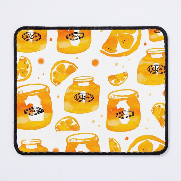 Item preview, Jars of Mamalade Jam Watercolor Vibrant Yellow Orange designed and sold by Designs by Sara Felton.
