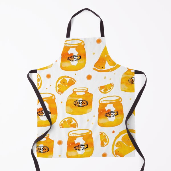 Item preview, Jars of Mamalade Jam Watercolor Vibrant Yellow Orange designed and sold by Designs by Sara Felton.