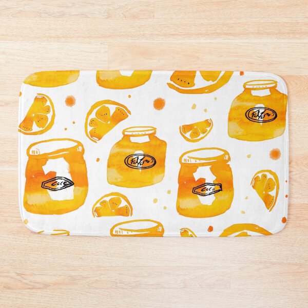 Item preview, Jars of Mamalade Jam Watercolor Vibrant Yellow Orange designed and sold by Designs by Sara Felton.